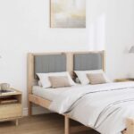 vidaXL Čalúnené čelo postele s čelnou doskou Hnedá 120 cm – Obrázok 3