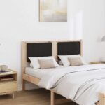 vidaXL Čalúnené čelo postele s čelnou doskou Hnedá 120 cm – Obrázok 3