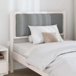 vidaXL Čalúnené čelo postele Biela 90 cm Masívne borovicové drevo – Obrázok 3