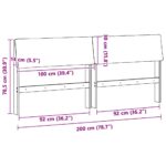 vidaXL Čalúnené čelo postele Svetlosivá 200 cm – Obrázok 11