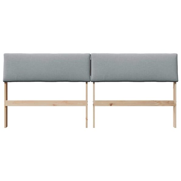 vidaXL Čalúnené čelo postele Svetlosivá 200 cm – Obrázok 4