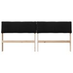 vidaXL Čalúnené čelo postele Čierna 200 cm Masívne borovicové drevo – Obrázok 4