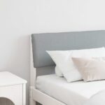 vidaXL Čalúnené čelo postele Svetlosivá 200 cm