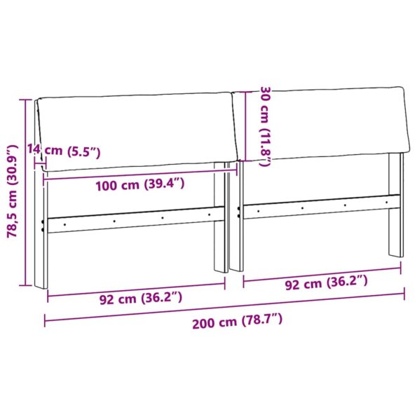 vidaXL Čalúnené čelo postele Svetlosivá 200 cm – Obrázok 11