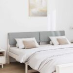 vidaXL Čalúnené čelo postele Svetlosivá 200 cm – Obrázok 3