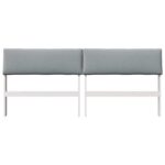 vidaXL Čalúnené čelo postele Svetlosivá 200 cm – Obrázok 4