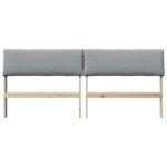 vidaXL Čalúnené čelo postele Svetlosivá 180 cm – Obrázok 4