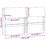 vidaXL Čalúnené čelo postele Sivohnedá 160 cm Masívne borovicové drevo – Obrázok 11