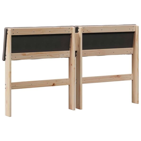 vidaXL Čalúnené čelo postele Sivohnedá 160 cm Masívne borovicové drevo – Obrázok 6