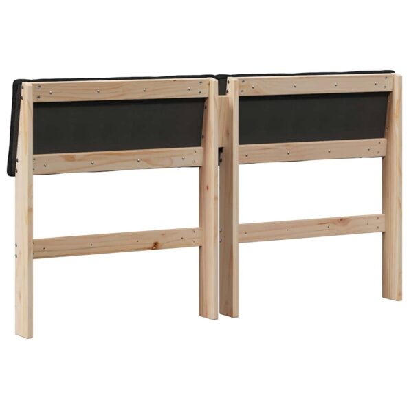 vidaXL Čalúnené čelo postele Čierna 150 cm Masívne borovicové drevo – Obrázok 6