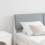 vidaXL Čalúnené čelo postele Svetlosivá 150 cm