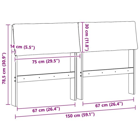 vidaXL Čalúnené čelo postele Svetlosivá 150 cm – Obrázok 11