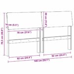 vidaXL Čalúnené čelo postele Tmavo šedá 140 cm – Obrázok 11