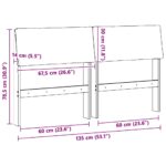 vidaXL Čalúnené čelo postele Tmavo šedá 135 cm – Obrázok 11