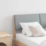 vidaXL Čalúnené čelo postele Svetlosivá 120 cm