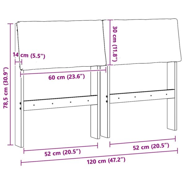 vidaXL Čalúnené čelo postele Svetlosivá 120 cm – Obrázok 11