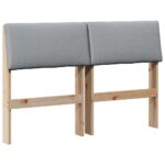 vidaXL Čalúnené čelo postele Svetlosivá 120 cm – Obrázok 2