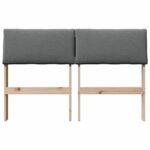 vidaXL Čalúnené čelo postele Tmavo šedá 120 cm – Obrázok 4