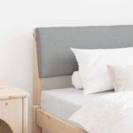 vidaXL Čalúnené čelo postele Svetlosivá 100 cm