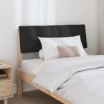 vidaXL Čalúnené čelo postele Čierna 100 cm Masívne borovicové drevo – Obrázok 3