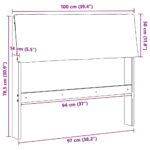 vidaXL Čalúnené čelo postele Sivohnedá 100 cm Masívne borovicové drevo – Obrázok 11