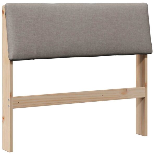vidaXL Čalúnené čelo postele Sivohnedá 100 cm Masívne borovicové drevo – Obrázok 2