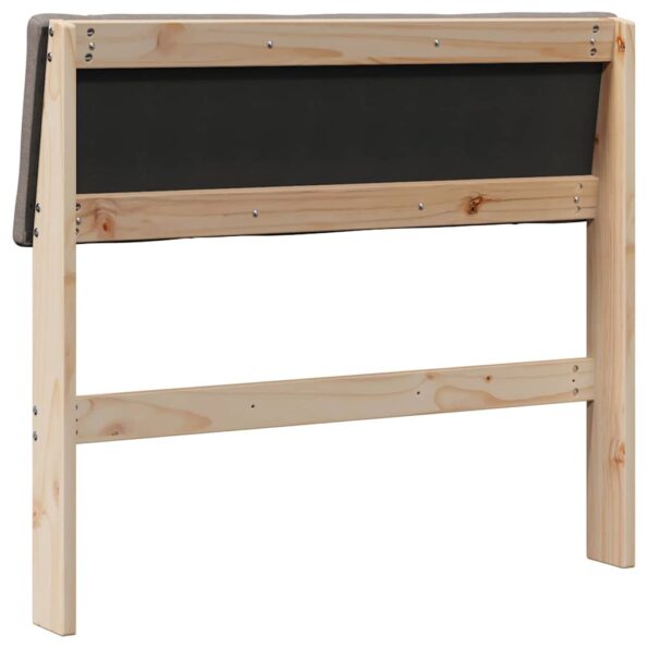 vidaXL Čalúnené čelo postele Sivohnedá 100 cm Masívne borovicové drevo – Obrázok 6