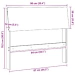 vidaXL Čalúnené čelo postele Sivohnedá 90 cm Masívne borovicové drevo – Obrázok 11