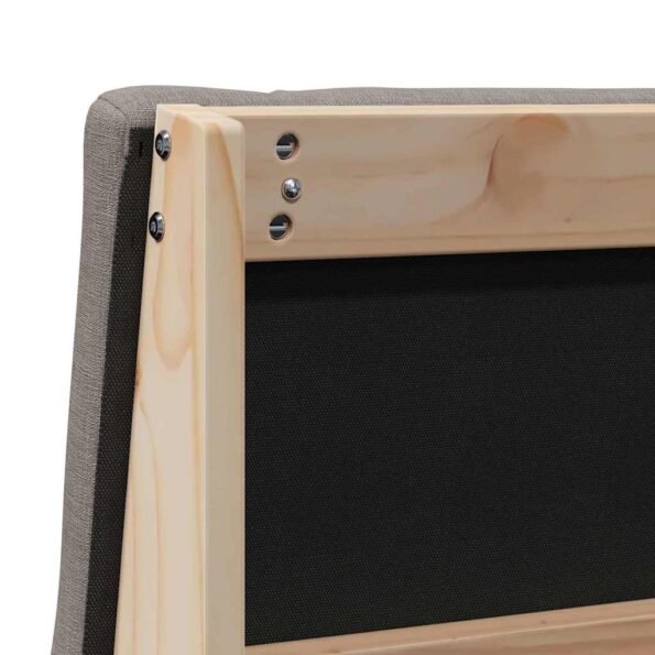 vidaXL Čalúnené čelo postele Sivohnedá 90 cm Masívne borovicové drevo – Obrázok 8