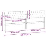 vidaXL Čalúnené čelo postele Tmavo šedá 200 cm – Obrázok 11