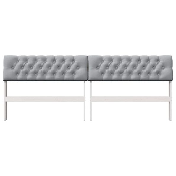 vidaXL Čalúnené čelo postele Svetlosivá 200 cm – Obrázok 4