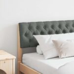 vidaXL Čalúnené čelo postele Tmavo šedá 180 cm