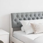 vidaXL Čalúnené čelo postele Svetlosivá 180 cm