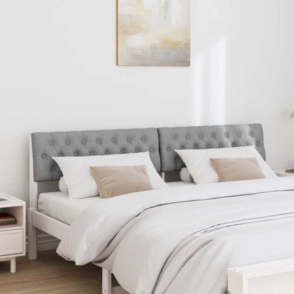 vidaXL Čalúnené čelo postele Svetlosivá 180 cm – Obrázok 3