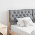 vidaXL Čalúnené čelo postele Svetlosivá 150 cm