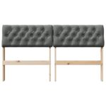 vidaXL Čalúnené čelo postele Tmavo šedá 140 cm – Obrázok 4