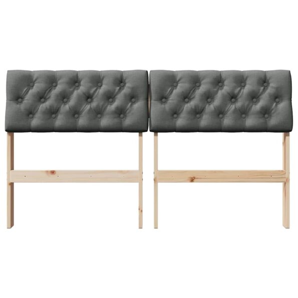 vidaXL Čalúnené čelo postele Tmavo šedá 140 cm – Obrázok 4