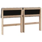 vidaXL Čalúnené čelo postele Sivohnedá 140 cm Masívne borovicové drevo – Obrázok 6