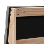 vidaXL Čalúnené čelo postele Sivohnedá 140 cm Masívne borovicové drevo – Obrázok 8