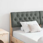 vidaXL Čalúnené čelo postele Tmavo šedá 135 cm