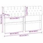 vidaXL Čalúnené čelo postele Tmavo šedá 135 cm – Obrázok 11