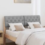 vidaXL Čalúnené čelo postele Svetlosivá 120 cm – Obrázok 3
