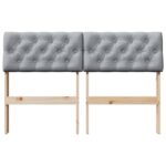 vidaXL Čalúnené čelo postele Svetlosivá 120 cm – Obrázok 4