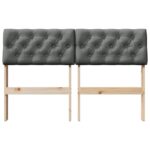 vidaXL Čalúnené čelo postele Tmavo šedá 120 cm – Obrázok 4