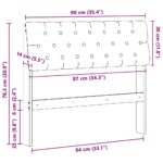 vidaXL Čalúnené čelo postele Sivohnedá 90 cm Masívne borovicové drevo – Obrázok 11