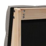 vidaXL Čalúnené čelo postele Sivohnedá 90 cm Masívne borovicové drevo – Obrázok 8