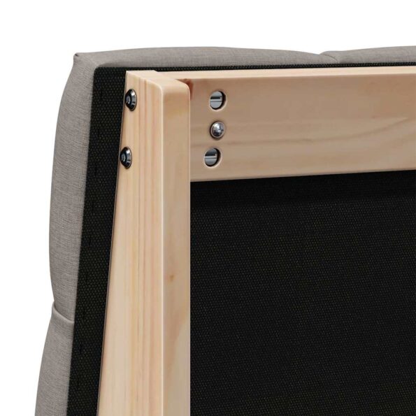 vidaXL Čalúnené čelo postele Sivohnedá 90 cm Masívne borovicové drevo – Obrázok 8