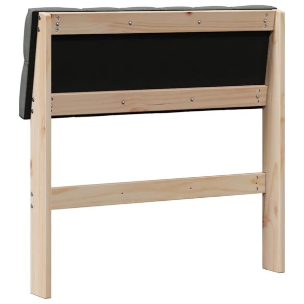 vidaXL Čalúnené čelo postele Tmavo šedá 80 cm Masívne borovicové drevo – Obrázok 6