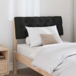 vidaXL Čalúnené čelo postele Čierna 75 cm Masívne borovicové drevo – Obrázok 3