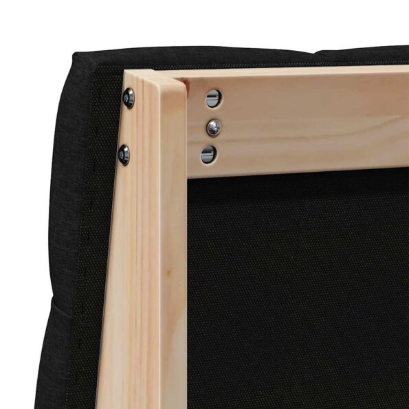 vidaXL Čalúnené čelo postele Čierna 75 cm Masívne borovicové drevo – Obrázok 8